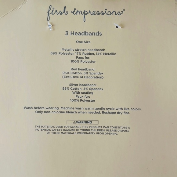 First Impressions baby girl’s Headbands - Picture 9 of 9